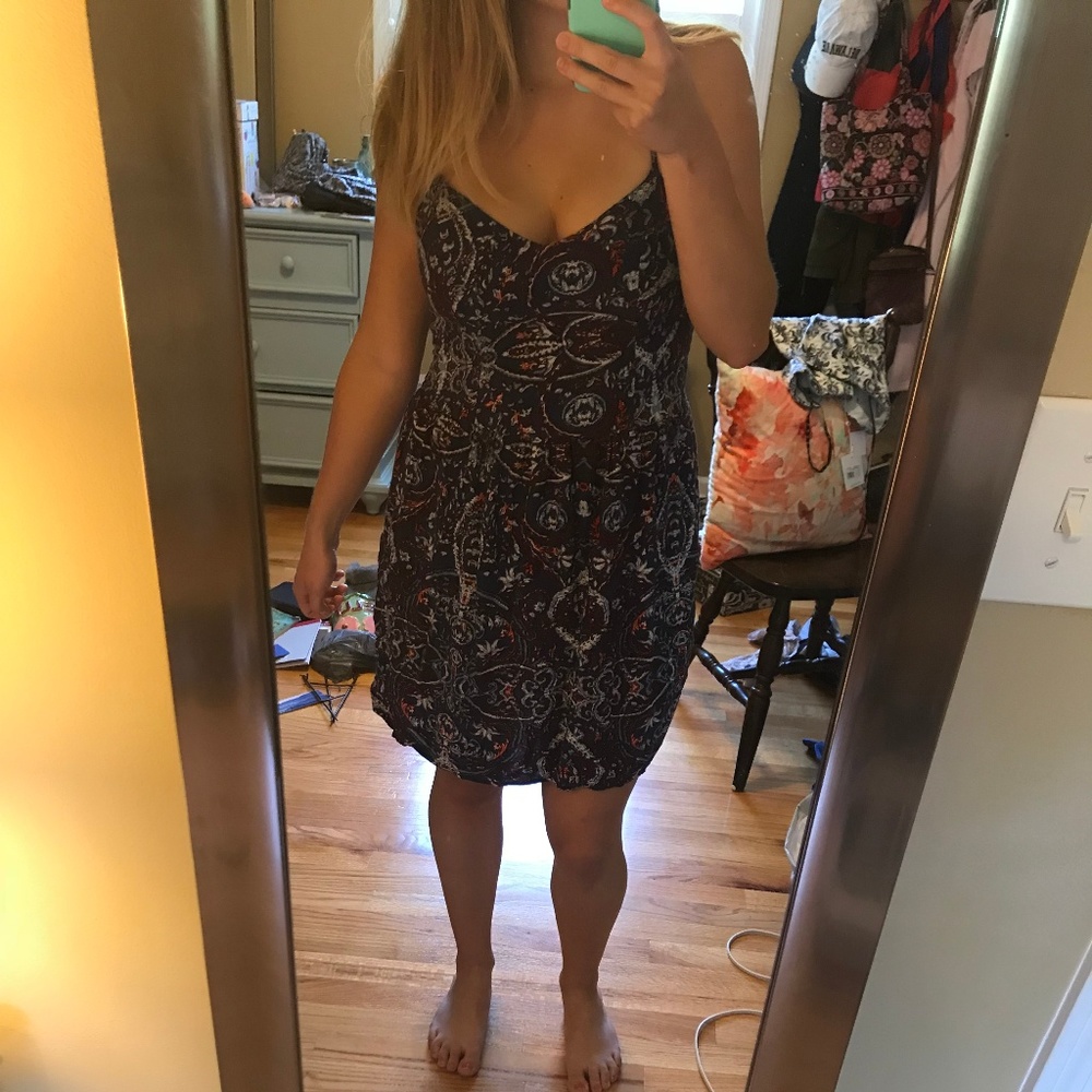 Abercrombie & Fitch Blue Purple Paisley Dress